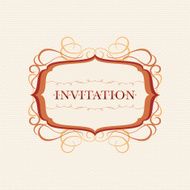 Elegant vintage invitation N2