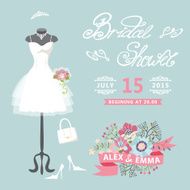 Bridal Shower card Cute wedding invitation with floral elements N2