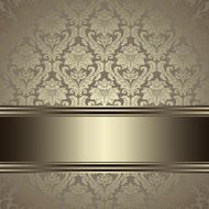 Vintage background Ornate floral seamless pattern with gold N2