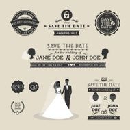 Set of wedding typography