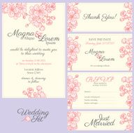 wedding card with gentle sakura flowers N4