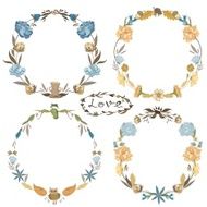 Fall Vector Wreath Set