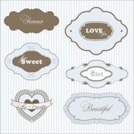 Set of six love frames N2