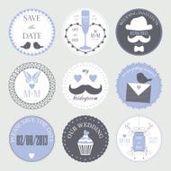 Vector set of decorative wedding icons N2