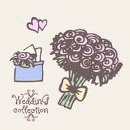 Wedding collection Design elements Vector illustration N8