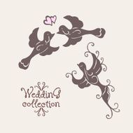 Wedding collection Design elements Vector illustration N9