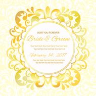 Wedding Gold invitation card N2