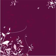 Leaf pattern with purple background