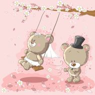 Wedding couple on a swing N2