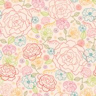 Subtle Bouquet Floral Seamless Pattern