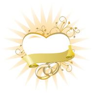 Heart with wedding rings N2