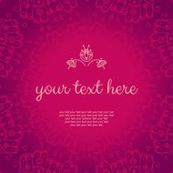 Abstract vector floral pink banner