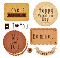 Set of Valentine's day label N2