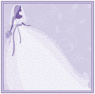 Bride Silhouette in Purple