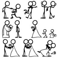 Stick Figure People Wedding