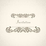 Invitation card with floral decoration N2