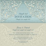 Orient invitation blue and beige