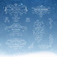 Vector Ornate Frames and Scroll Design Elements