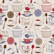 Tea time card Vector illustration N3