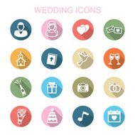 wedding long shadow icons