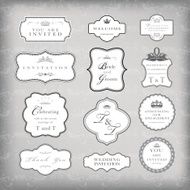 Set of vector vintage frames EPS 10 Vector