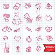 hand drawing doodle icon set N3