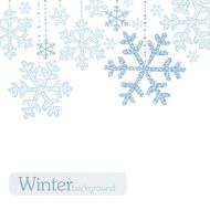 Winter snoflakes background