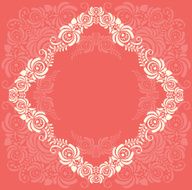 Frame of floral elements Vector frame in gzhel style N2