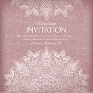 Ornamental invitation silver and pastel colors N2