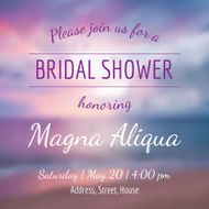 Invitation bridal shower card vector template