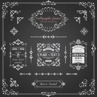 Chalkboard Calligraphic Frames and Page Decoration