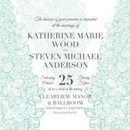 Lilac Floral Wedding Invitation Template