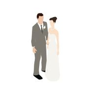 Married couple flat illustration