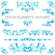 Blue dividers set