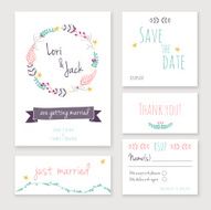 Wedding invitation card set N2