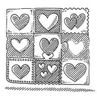 Love Heart Pattern Drawing N2