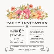 Floral Party Invitation