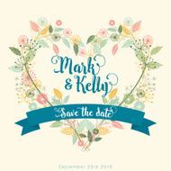 Wildflowers Wreath Floral Save The Date Card