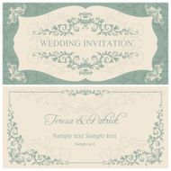 Baroque wedding invitation brown N4