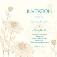 Daisies Floral Wedding Invitation Background