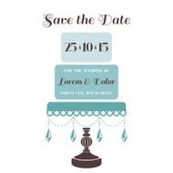 Wedding Cake Invitation - Save the Date