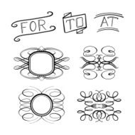 Vector graphic design elements set