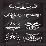 Vector calligraphic design elements N2