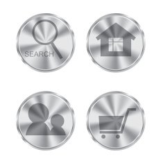 metal button with circular processing N2