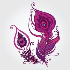 Beautiful peacock feather N4
