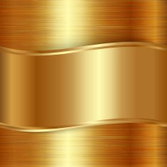 Vector gold brushed metallic plaque background N3