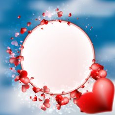 Red valentine hearts EPS10 N2