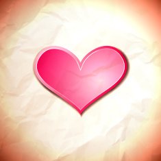 Heart on the crumpled paper N2