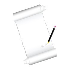 paper roll with black pen illustration