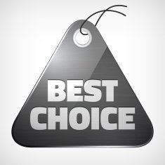 Metal brushed glossy best choice tag N2